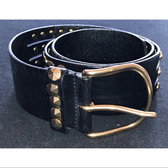 Linea Pelle Accessories - Linea Pelle Studded Leather Belt
